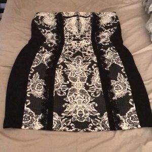 City Chic Lace Affair Strapless Sheath Dress